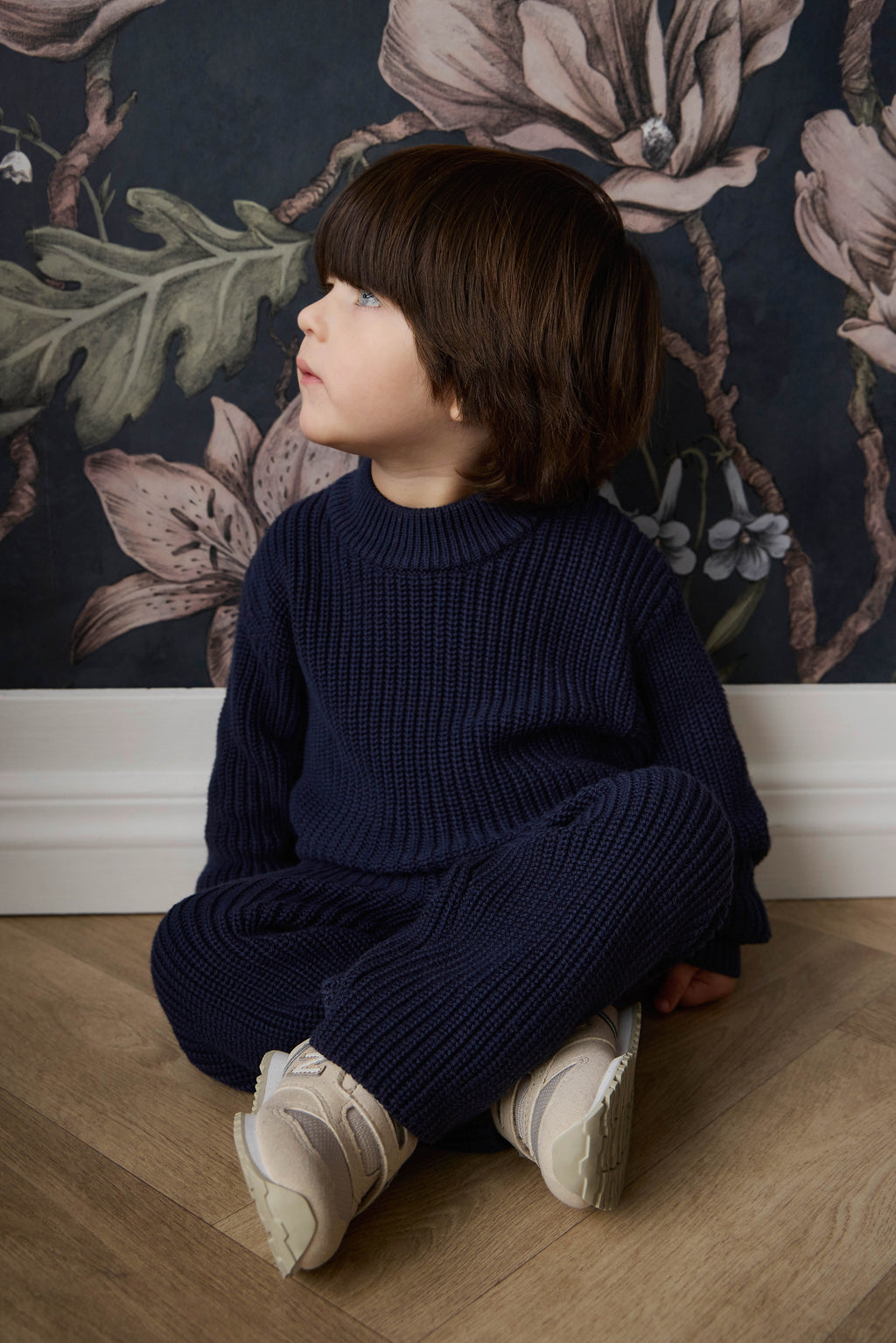 Pull en coton de qualité supérieure, rose classique et rêveur, avec col rond et poignets côtelés