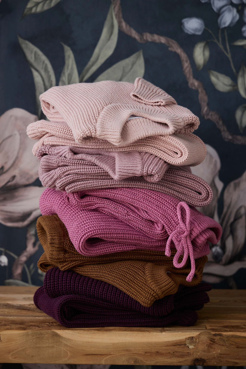 Pantalon décontracté en coton premium rose bruyère avec taille élastiquée et lien de serrage