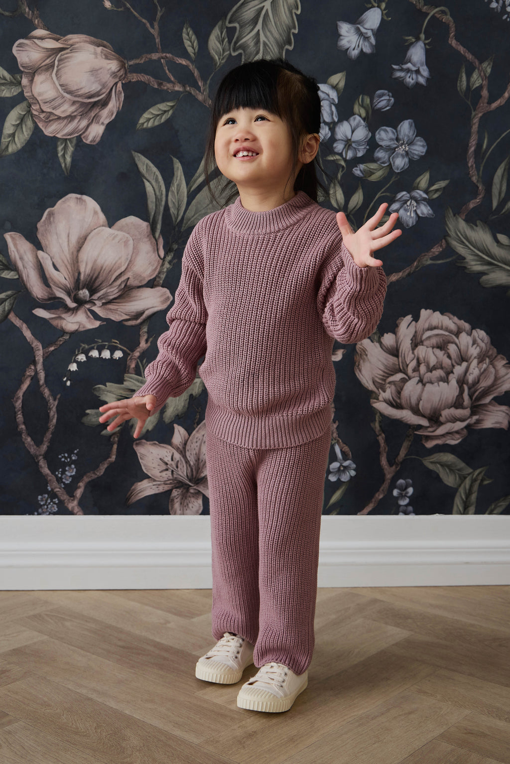 Pantalon décontracté en coton rose rêverie de qualité supérieure avec taille élastiquée et lien à nouer
