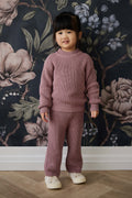 Pantalon décontracté en coton rose rêverie de qualité supérieure avec taille élastiquée et lien à nouer