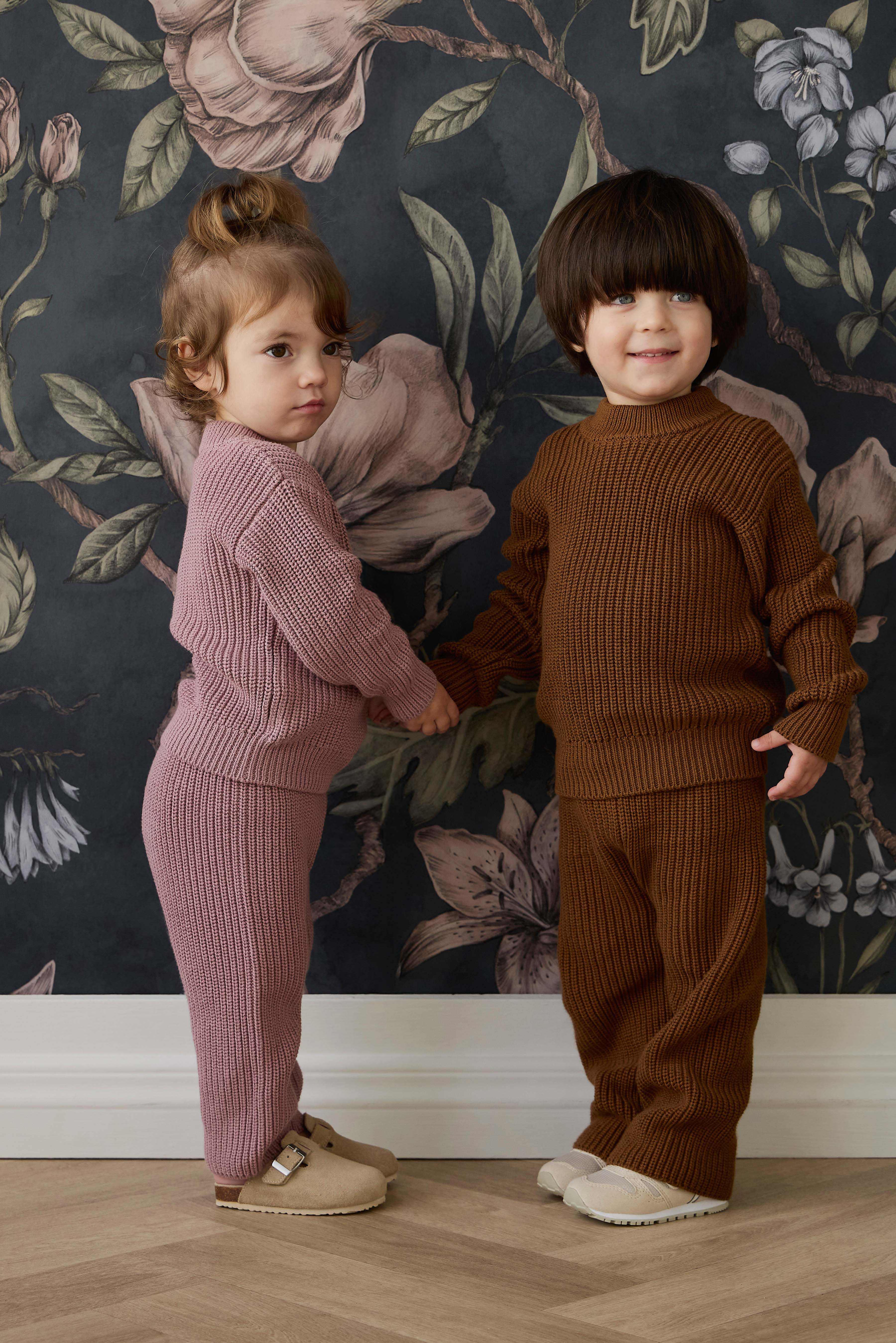Pantalon décontracté en coton rose rêverie de qualité supérieure avec taille élastiquée et lien à nouer