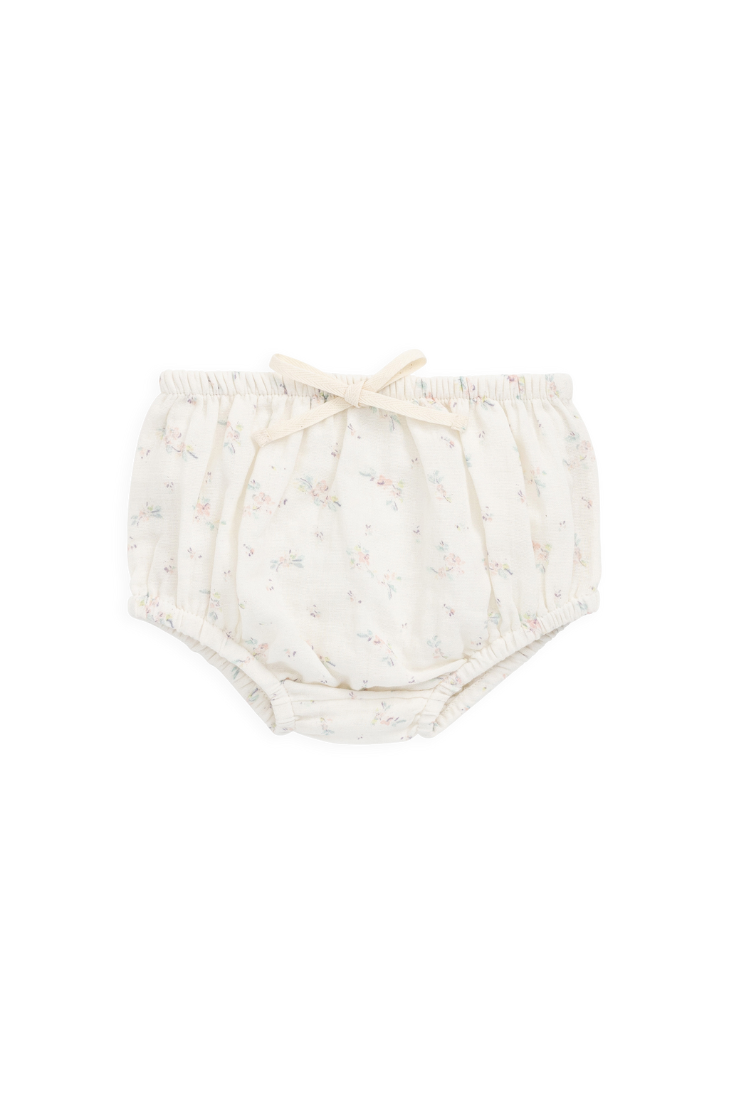 Bloomer classique en mousseline de coton biologique imprimé floral vintage avec nœud sur le devant