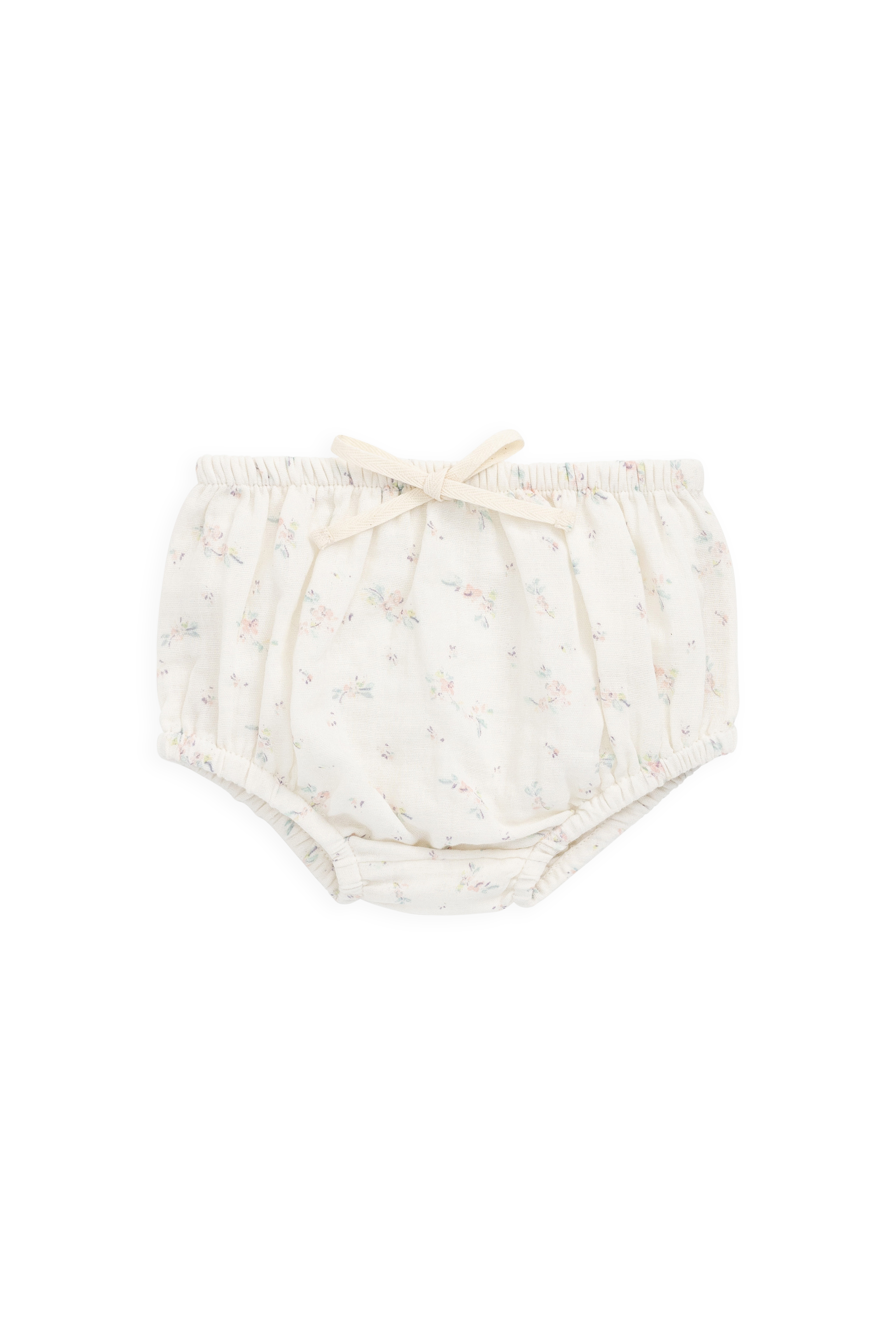 Bloomer classique en mousseline de coton biologique imprimé floral vintage avec nœud sur le devant