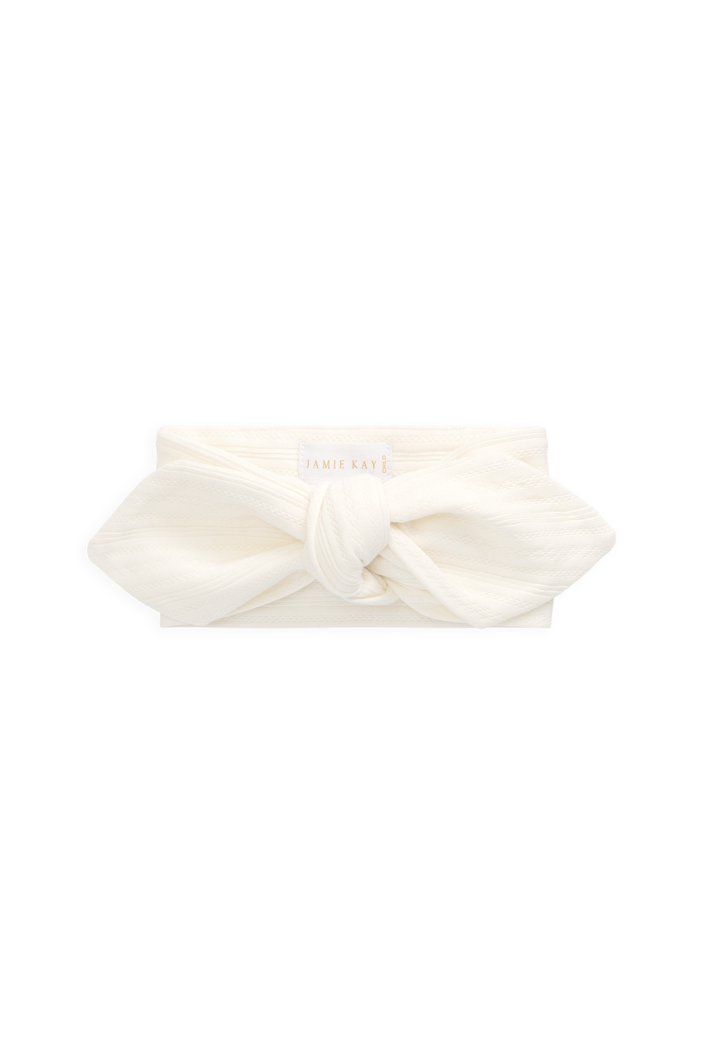 Bandeau en coton biologique pointelle parchemin délicat avec étirement doux