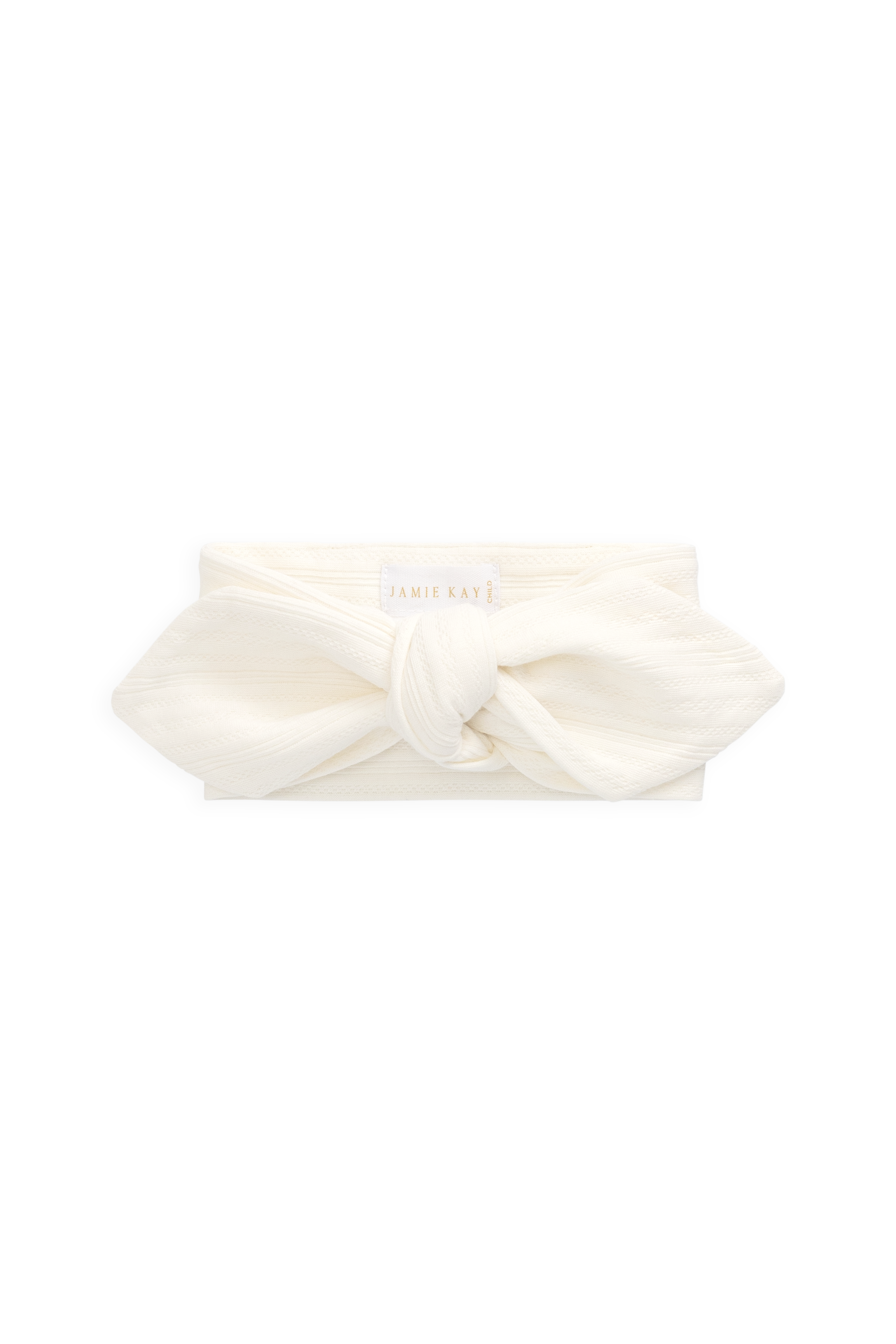 Bandeau en coton biologique pointelle parchemin délicat avec étirement doux
