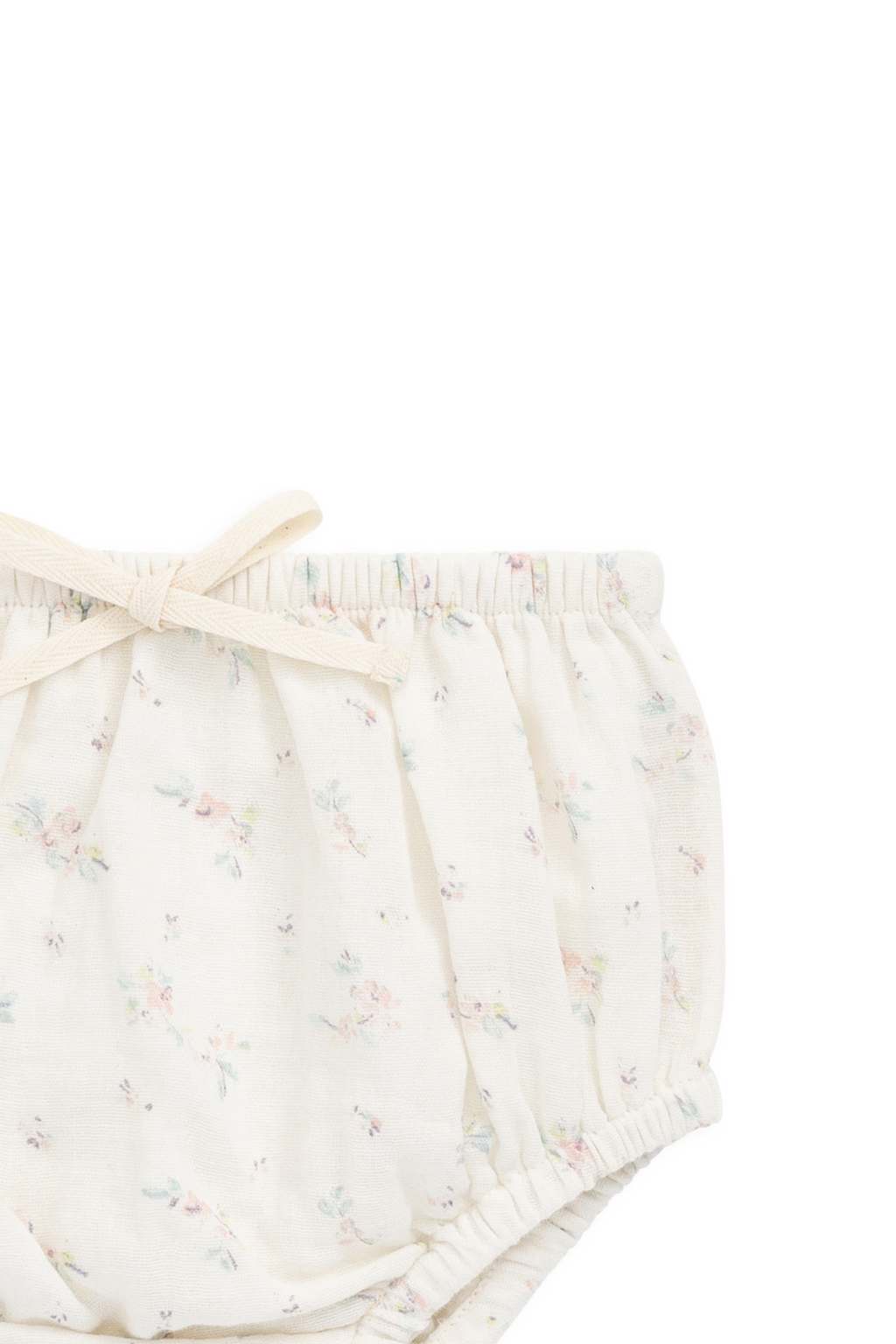 Bloomer classique en mousseline de coton biologique imprimé floral vintage avec nœud sur le devant