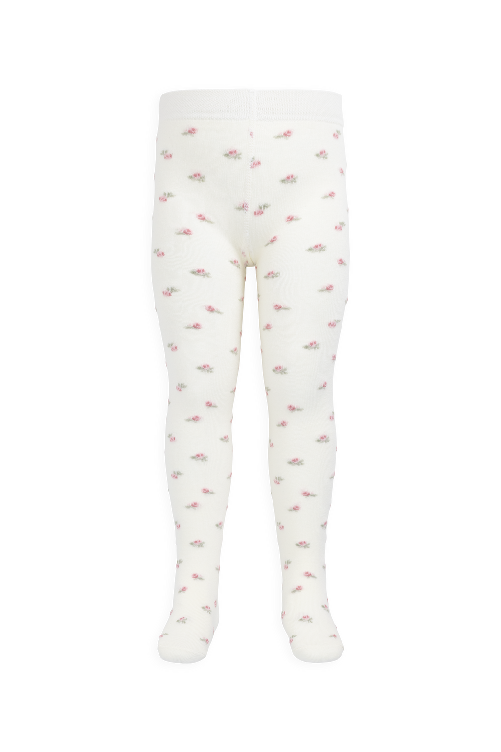 Collant en mélange de coton doux à motif floral imprimé all-over et légèrement extensible