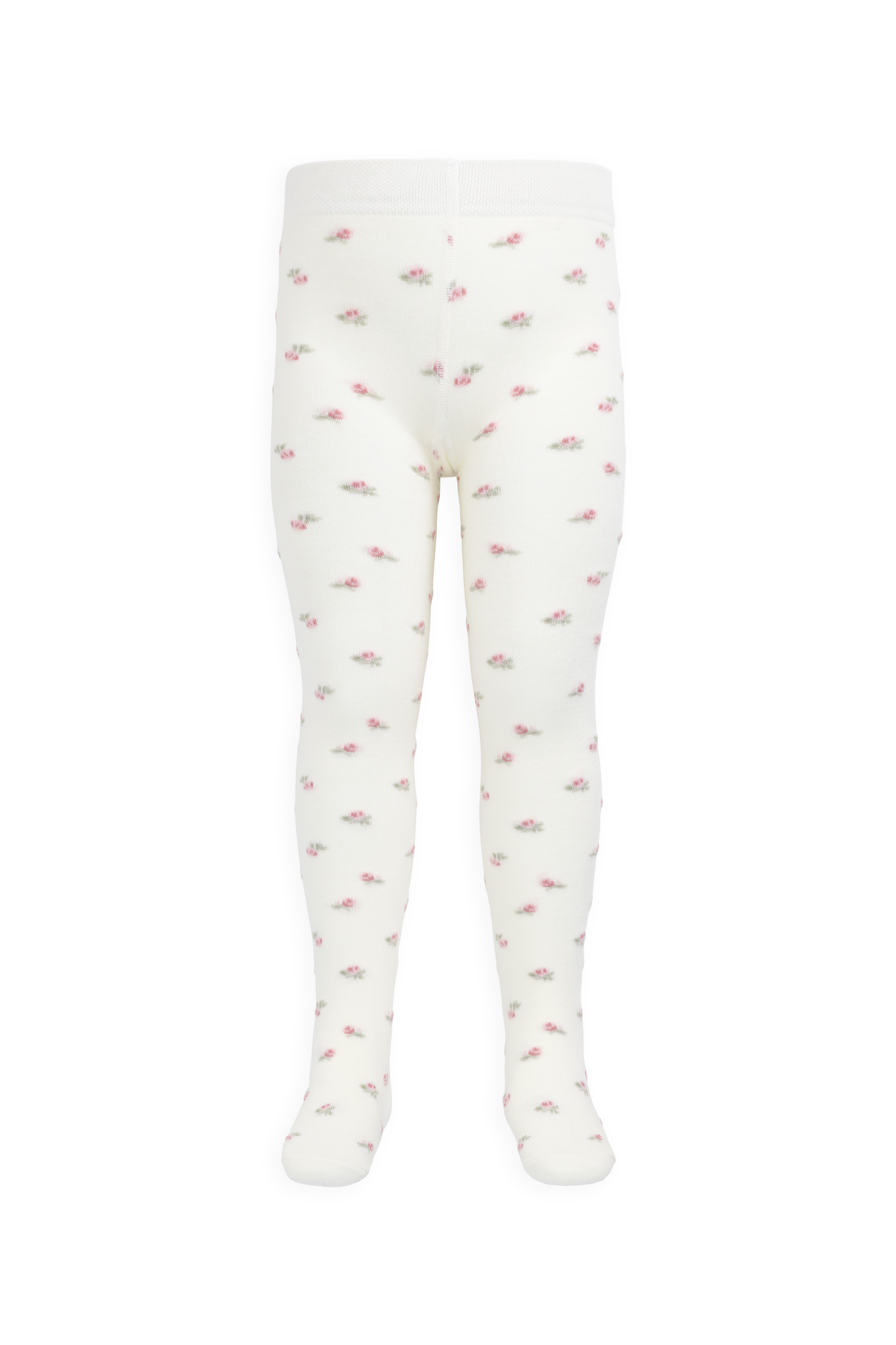 Collant en mélange de coton doux à motif floral imprimé all-over et légèrement extensible